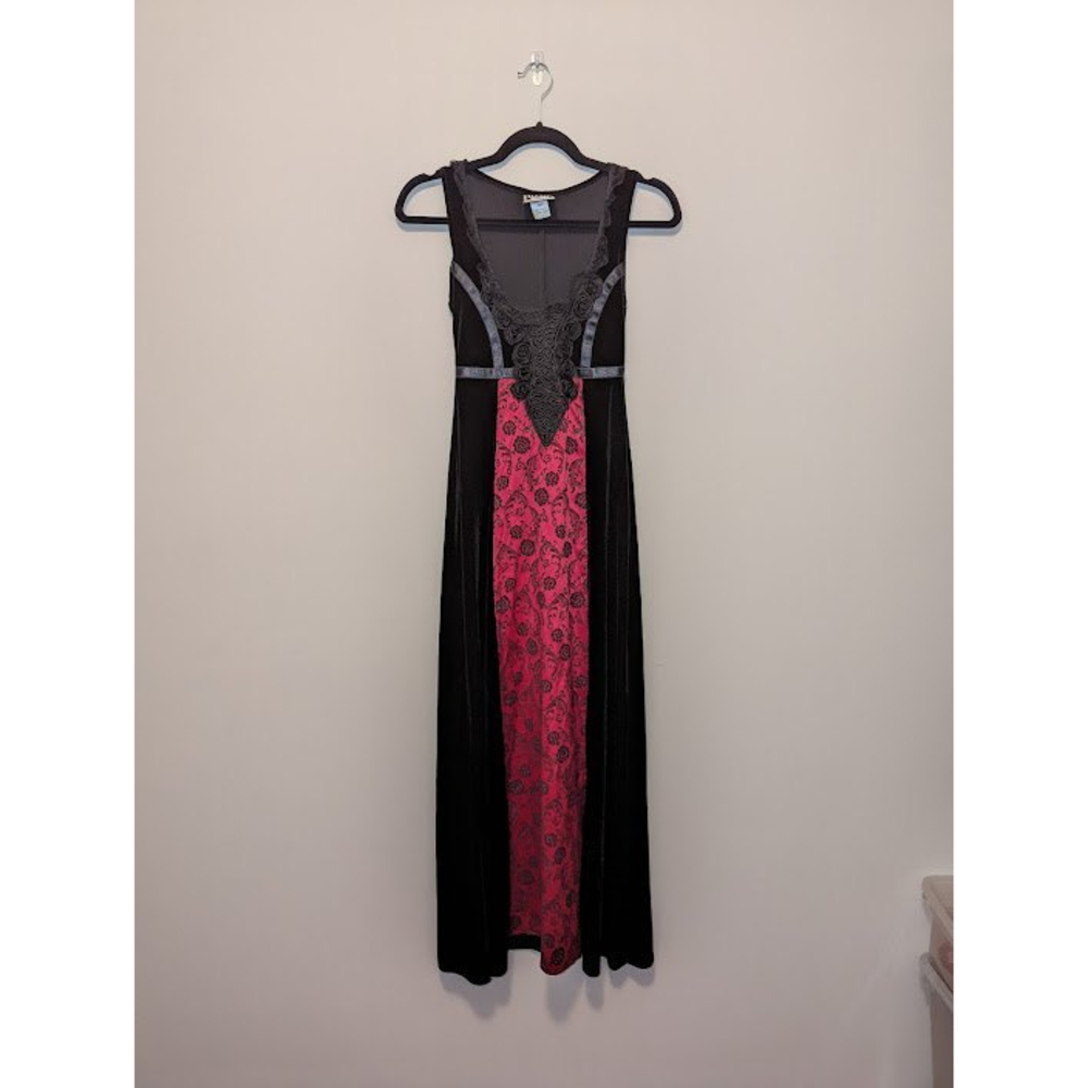 Cykxtees Steampunk Renaissance Goth Velvet Cosplay Dress size Small